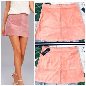 Lulus Shenandoah Mauve Suede Mini Skirt | NWT